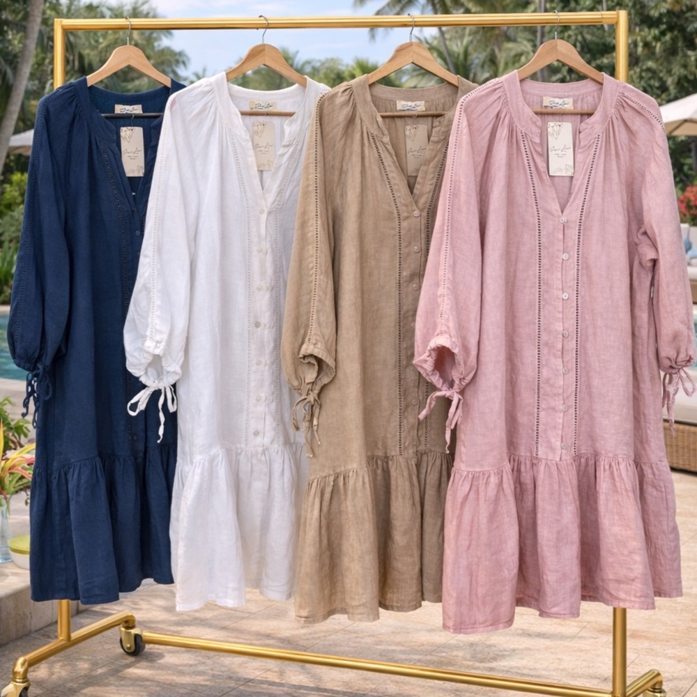 Made in Italy Puro Lino Tunic Dress